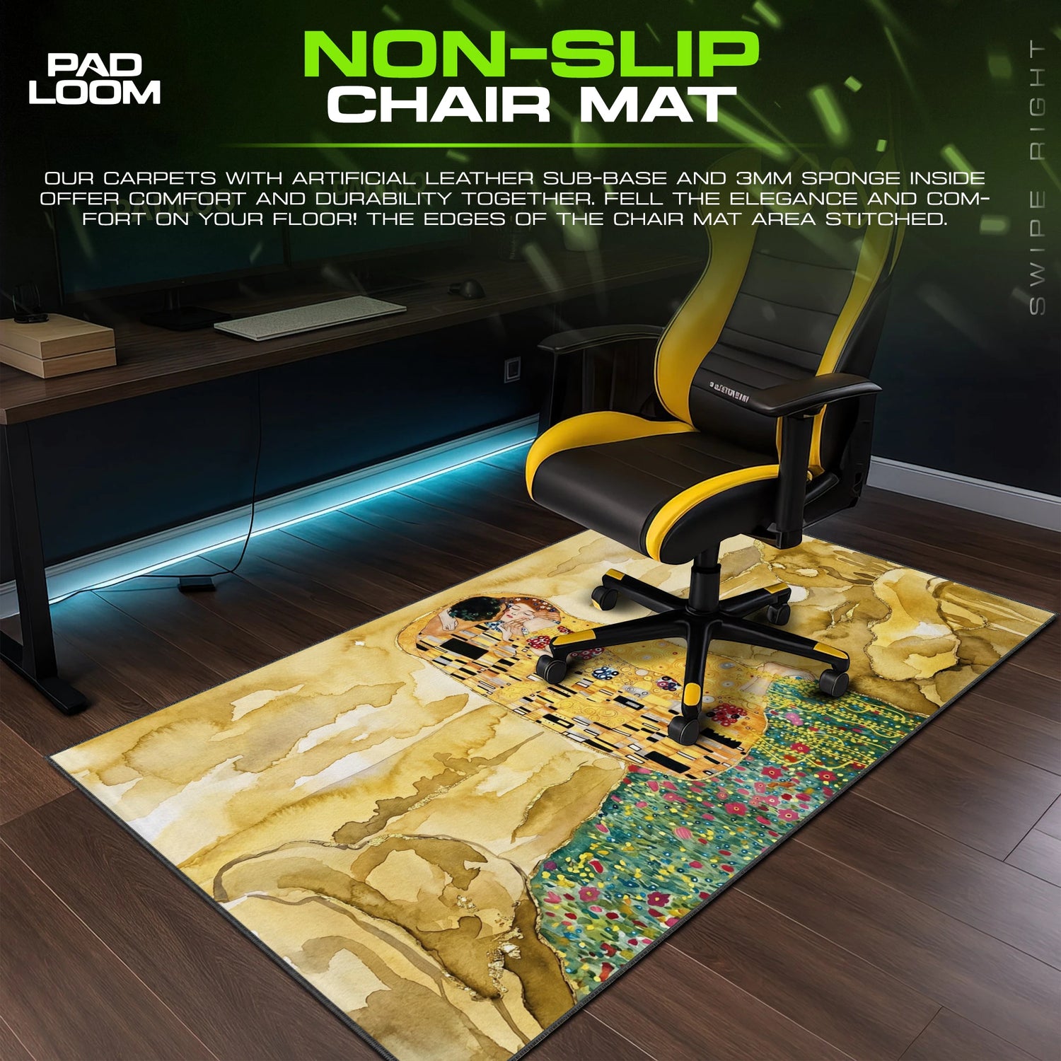 Golden Embrace Mouse Pad - Fine Art Desk Mat