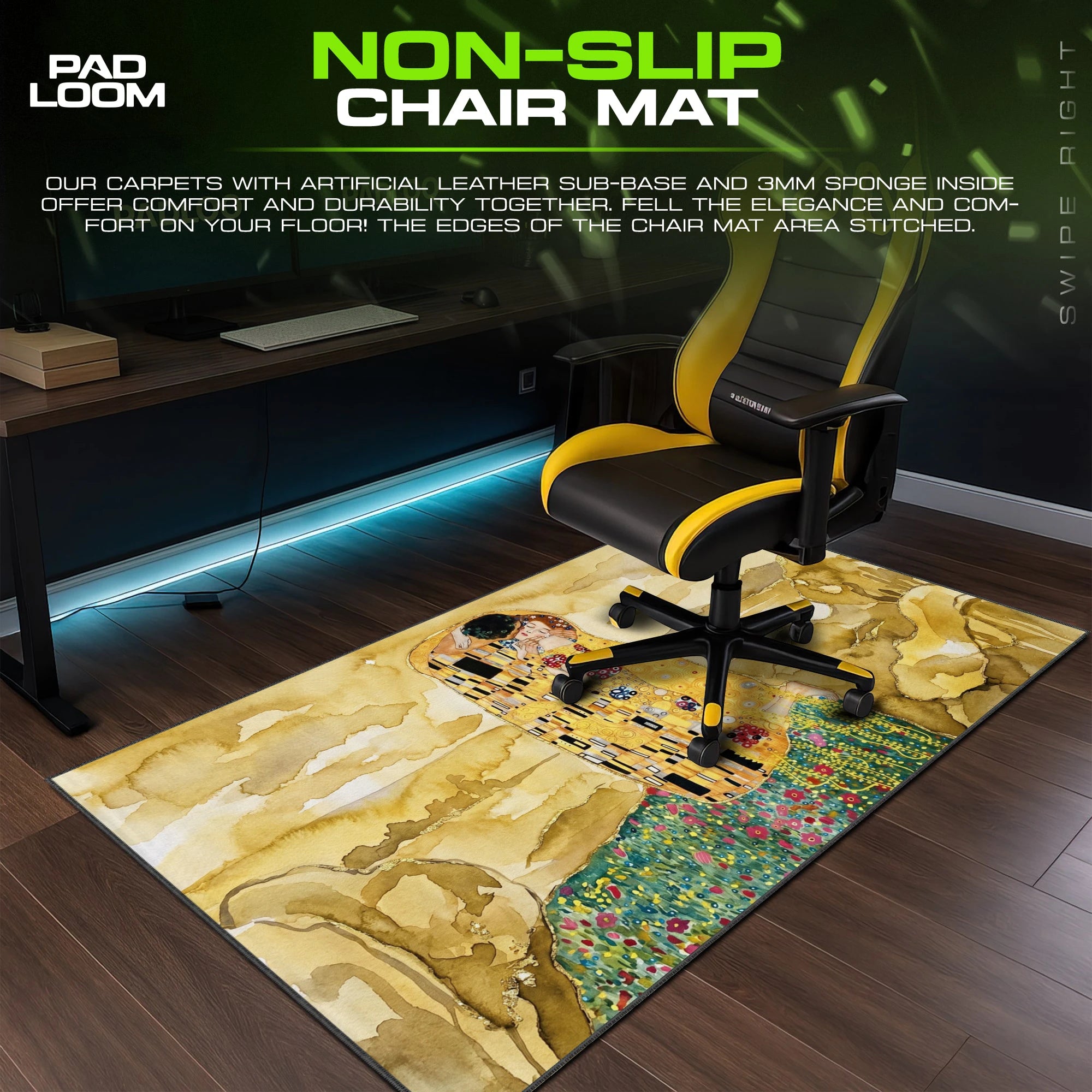 Golden Embrace Mouse Pad - Fine Art Desk Mat