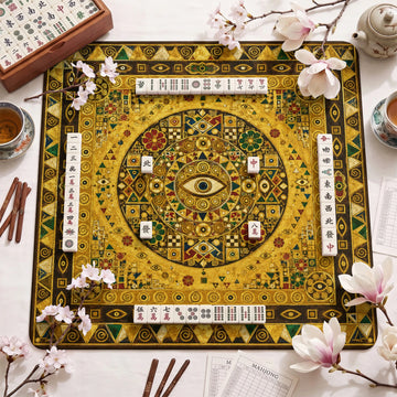 Golden Eye Mahjong Mat - Mah Jongg Table Mat