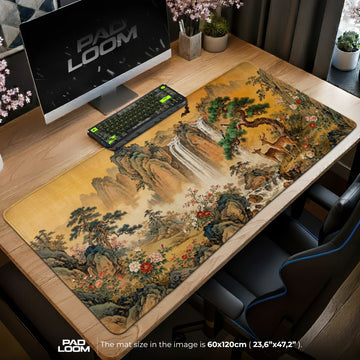 Golden Falls Mouse Pad – gaming desk mat by Padloom