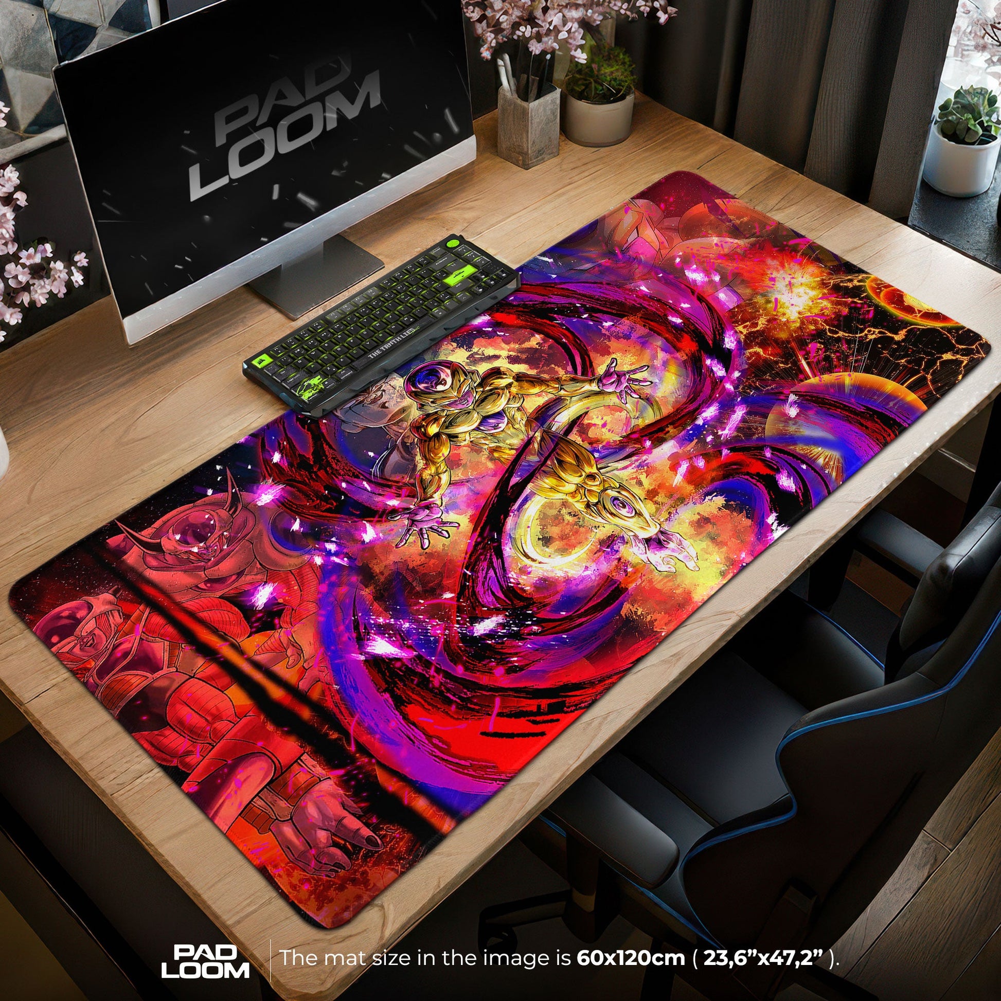 Golden Frieza Mouse Pad - Galactic Empire Anime Desk Mat Padloom