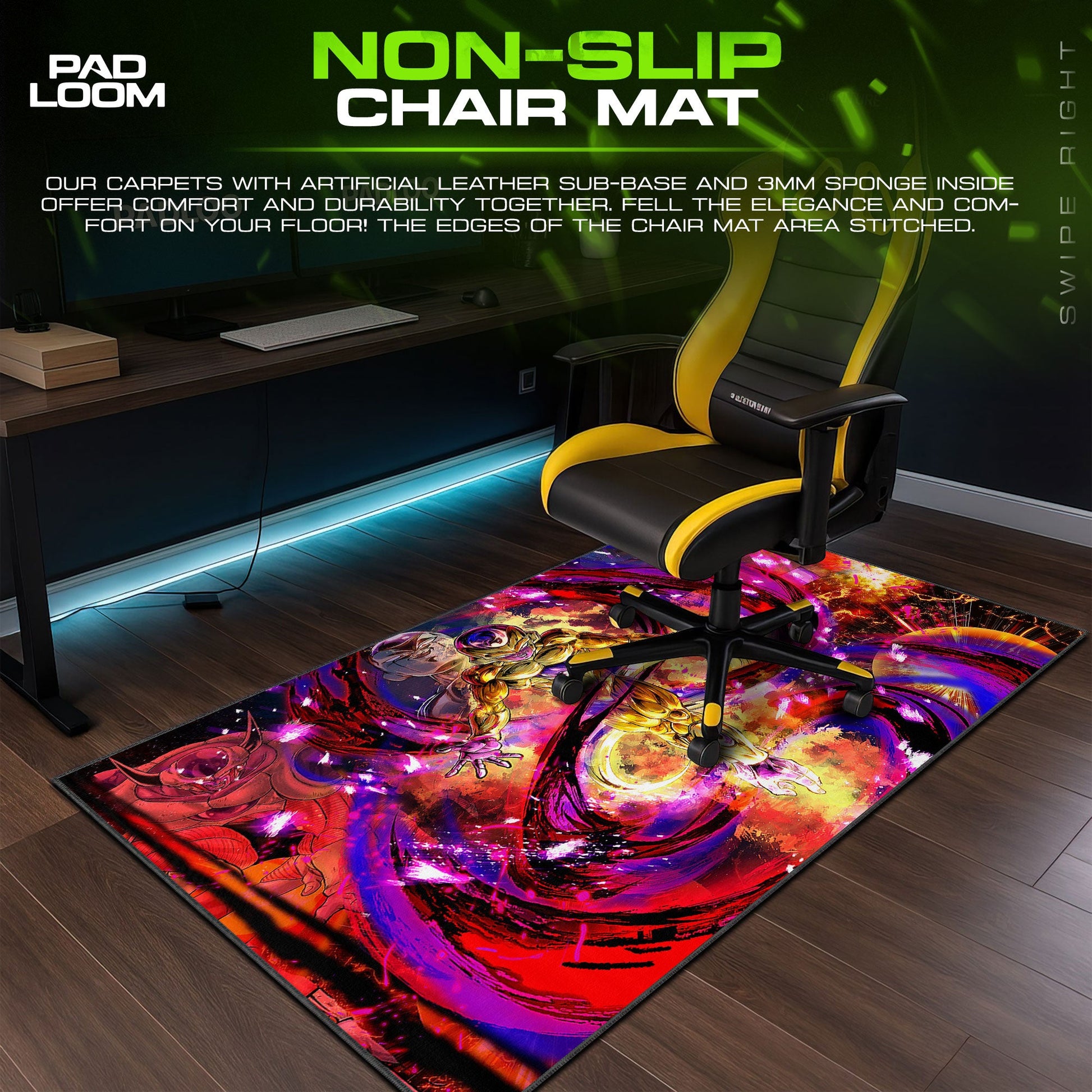 Golden Frieza Mouse Pad - Galactic Empire Anime Desk Mat Padloom