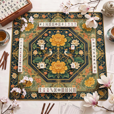 Golden Peony Imperial Mahjong-Matte - Mah-Jongg Matte