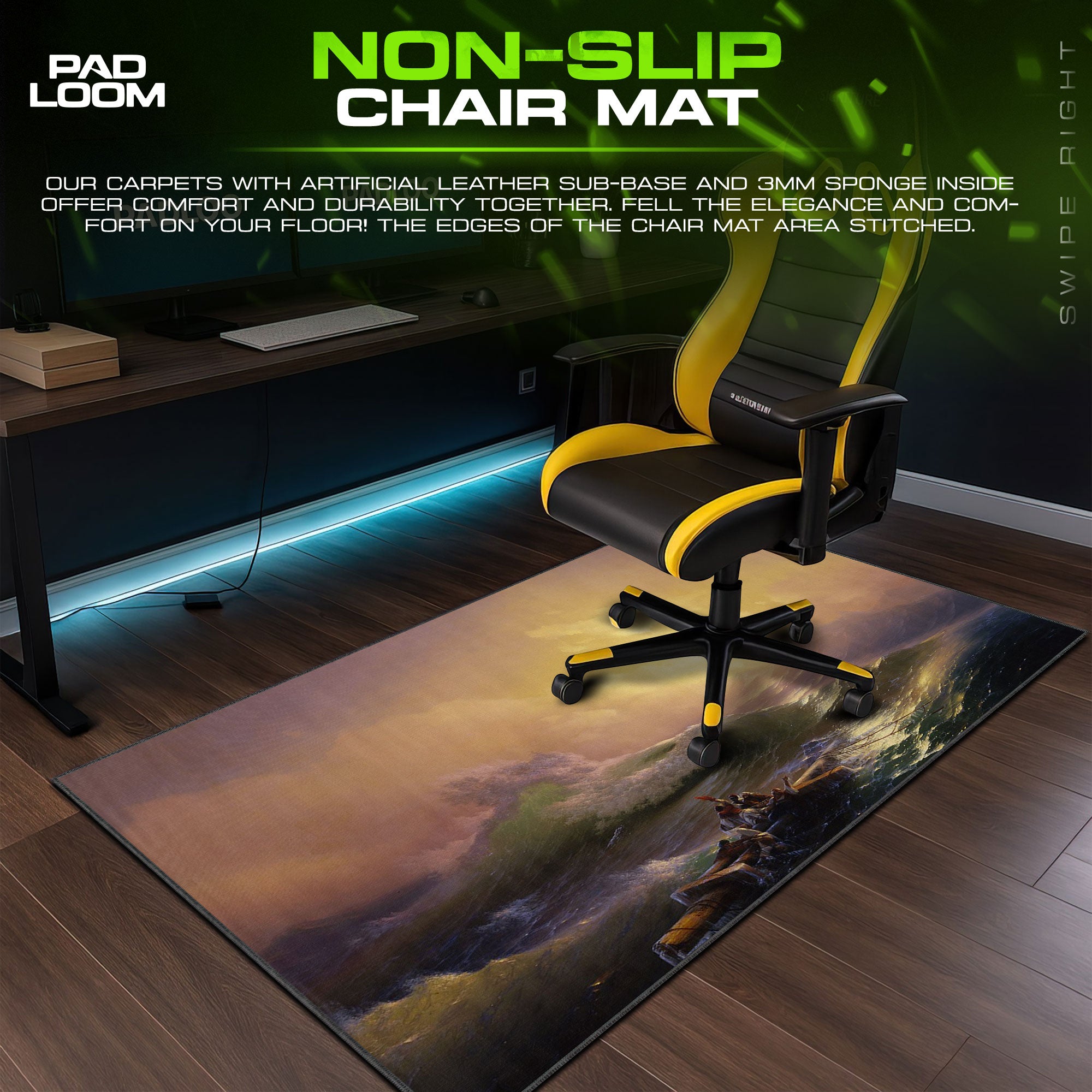 Golden Sea Raft Mouse Pad – Aesthetic Desk Mat