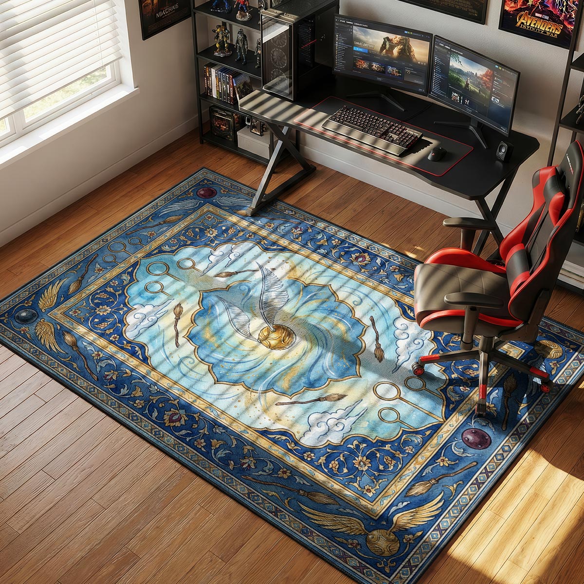 Golden Snitch Quidditch Match Harry Potter Room rug — main product view