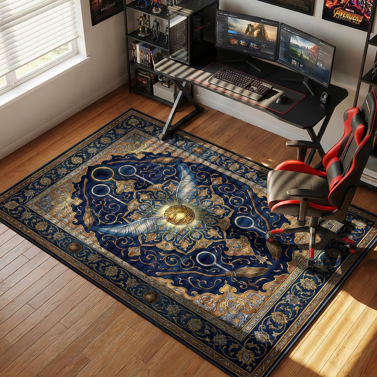 Golden Snitch Quidditch Harry Potter Room rug — main product view