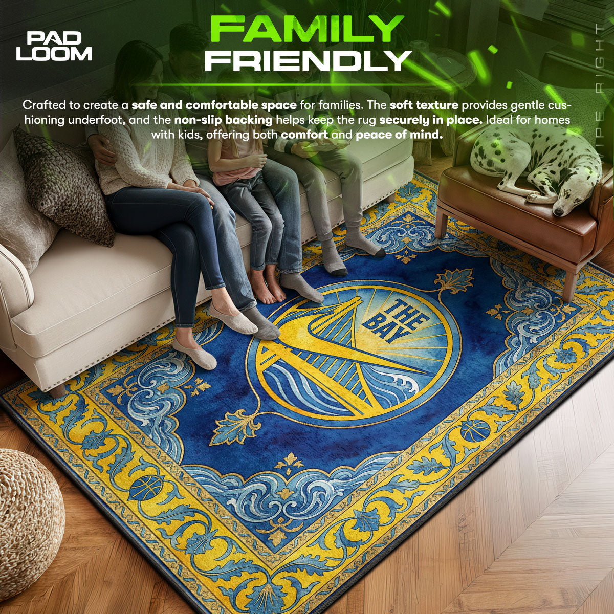 Golden State The Bay Crest Rug - Hypebeast Floor Mat