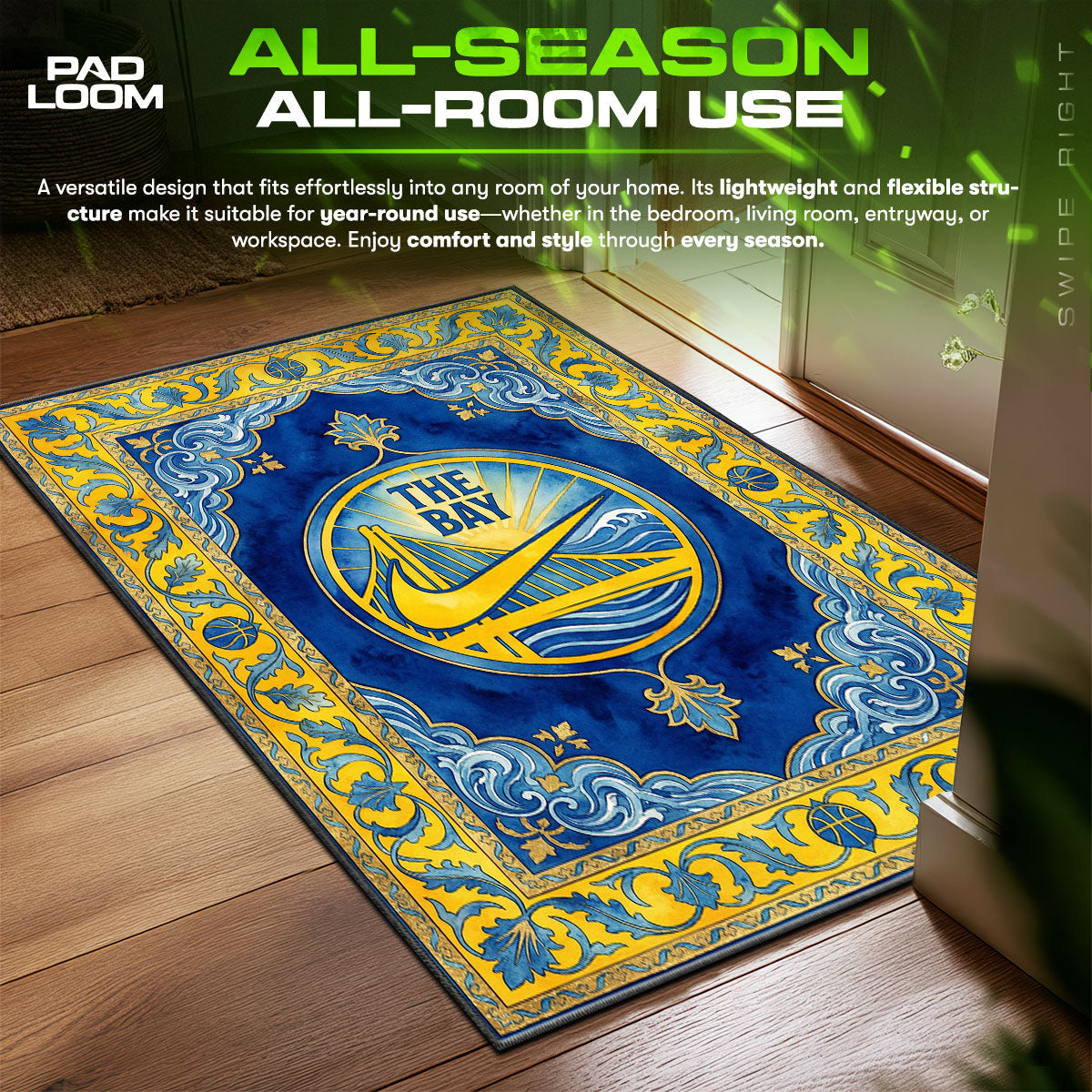 Golden State The Bay Crest Rug - Hypebeast Floor Mat