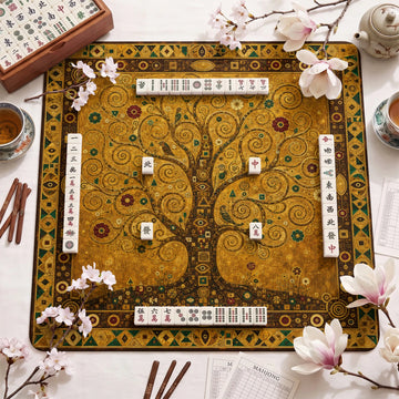 Golden Tree Mahjong Mat - Mah Jongg Table Mat