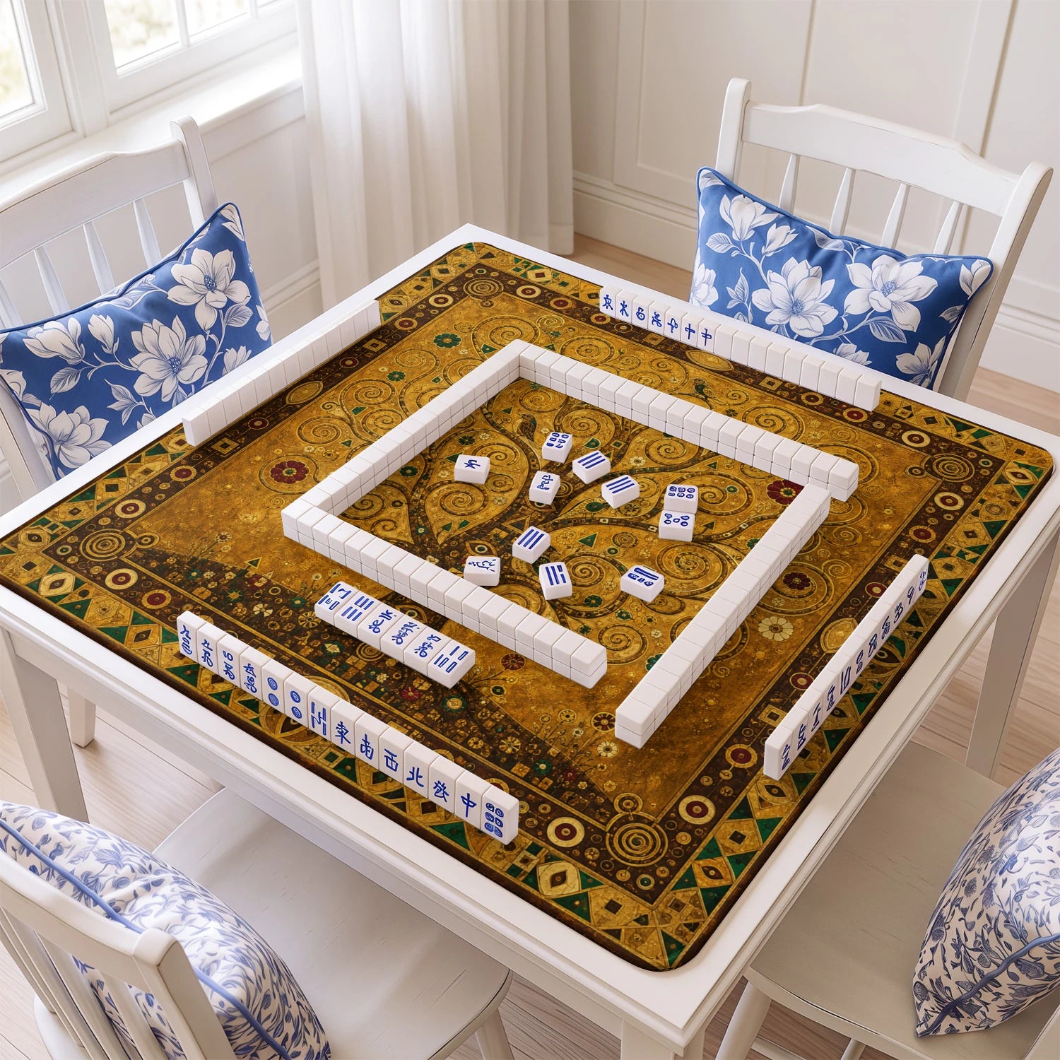 Golden Tree Mahjong Mat - Mah Jongg Table Mat
