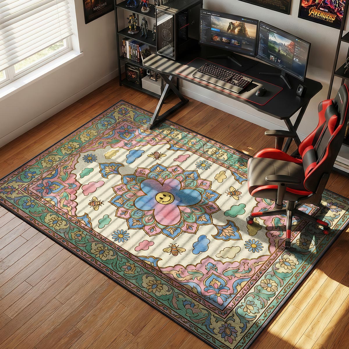 Golf Le Fleur Pastel Garden Urban Floor rug — main product view