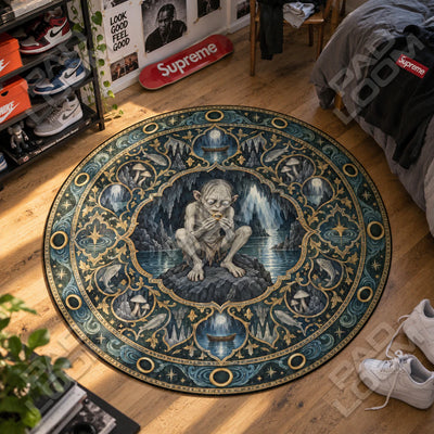 Gollum Crouching Round Rug - Lord of the Rings Chair Mat