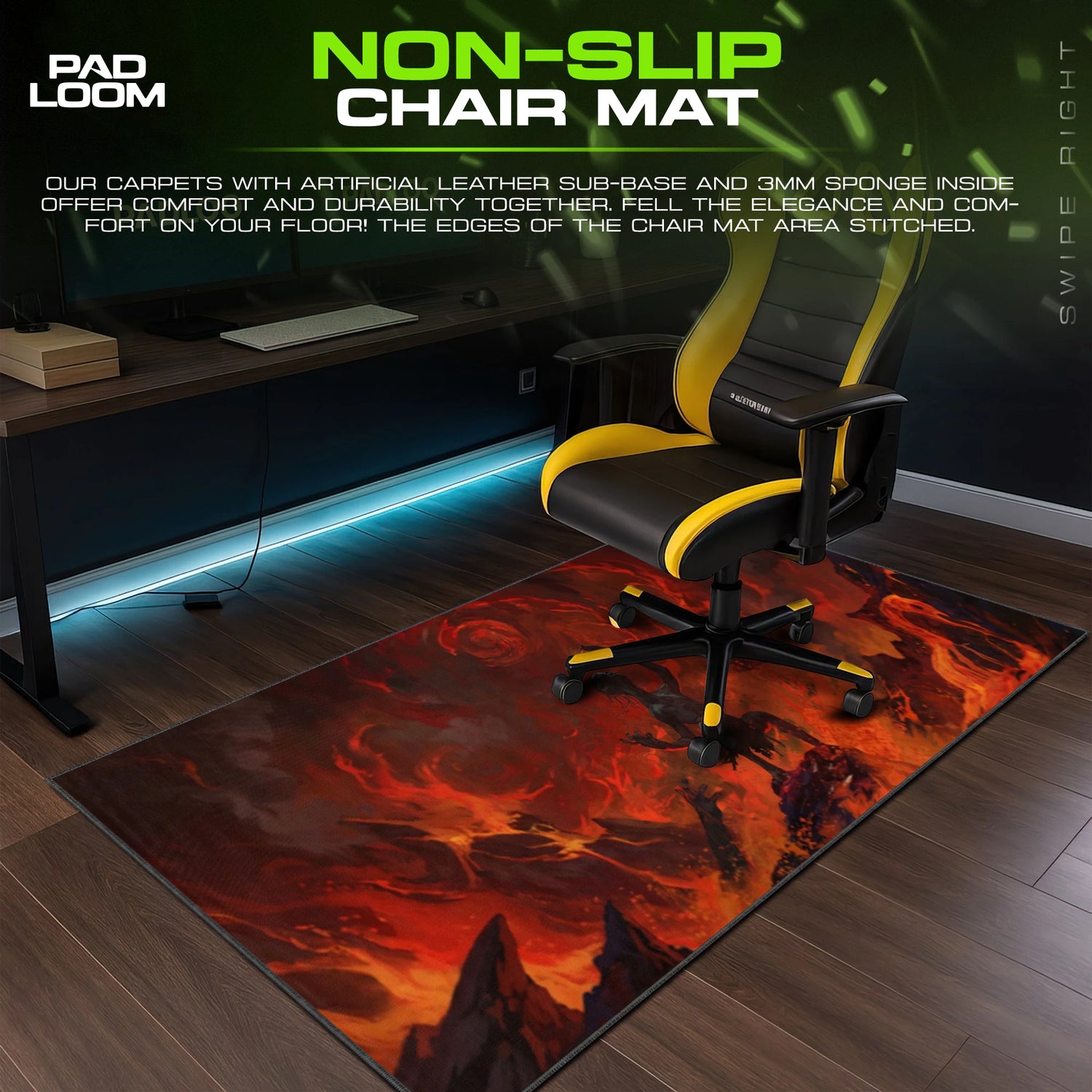 Gollum Molten Descent Mouse Pad - LOTR Desk Mat