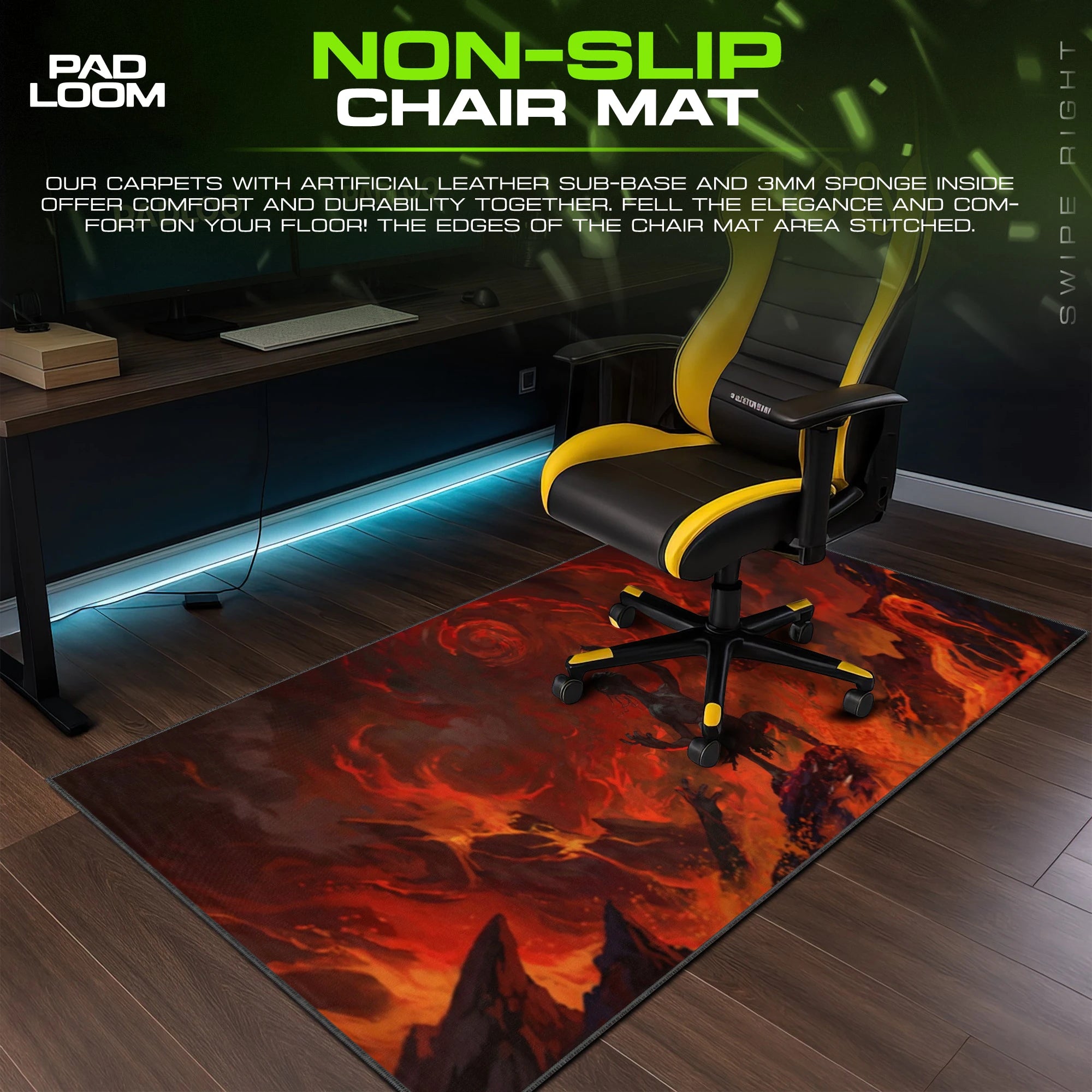 Gollum Molten Descent Mouse Pad - LOTR Desk Mat