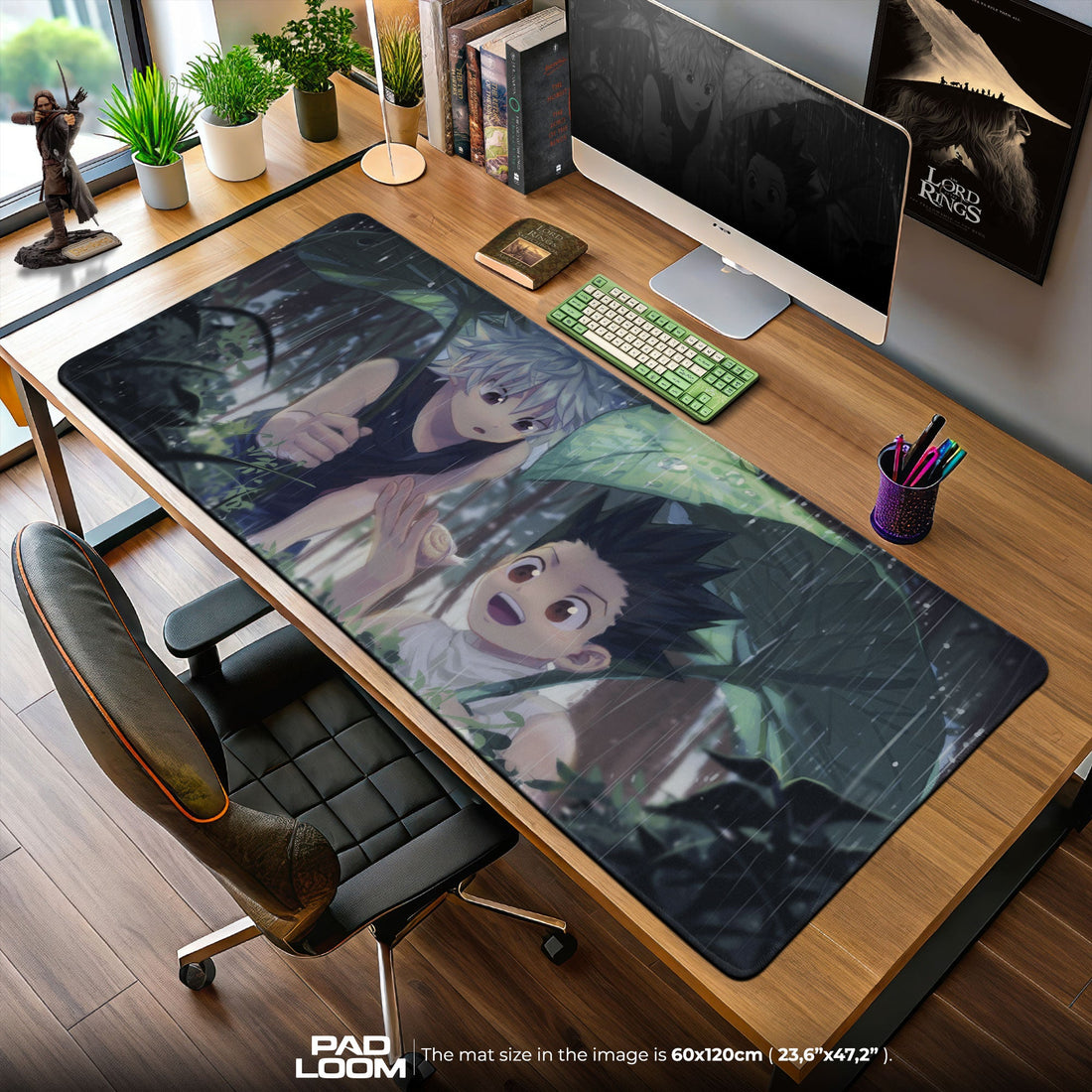 Gon and Killua Mouse Pad - Rainforest Adventure Anime Desk Mat Padloom