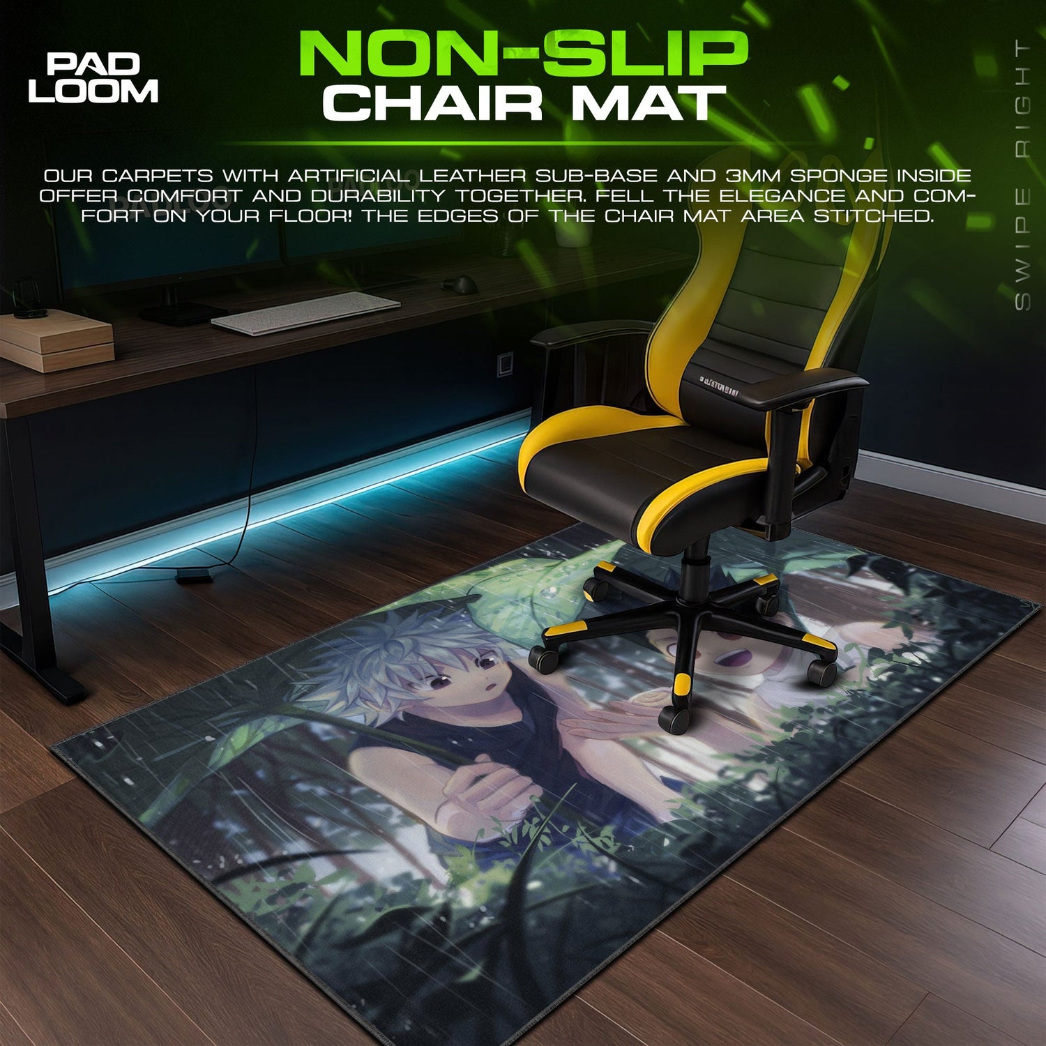 Gon and Killua Mouse Pad - Rainforest Adventure Anime Desk Mat Padloom