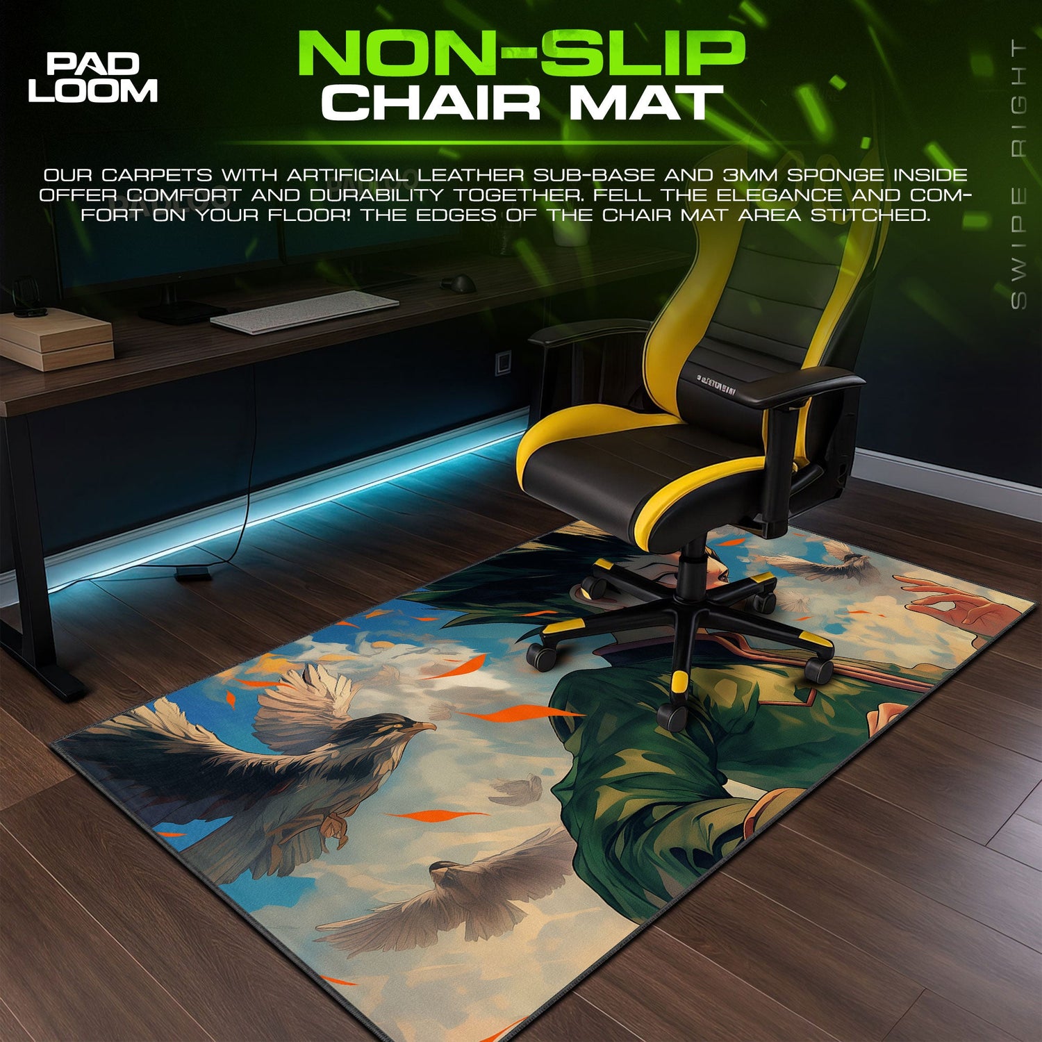 Gon Freecss Windbound Mouse Pad, Hunter x Hunter Anime Desk Mat Padloom