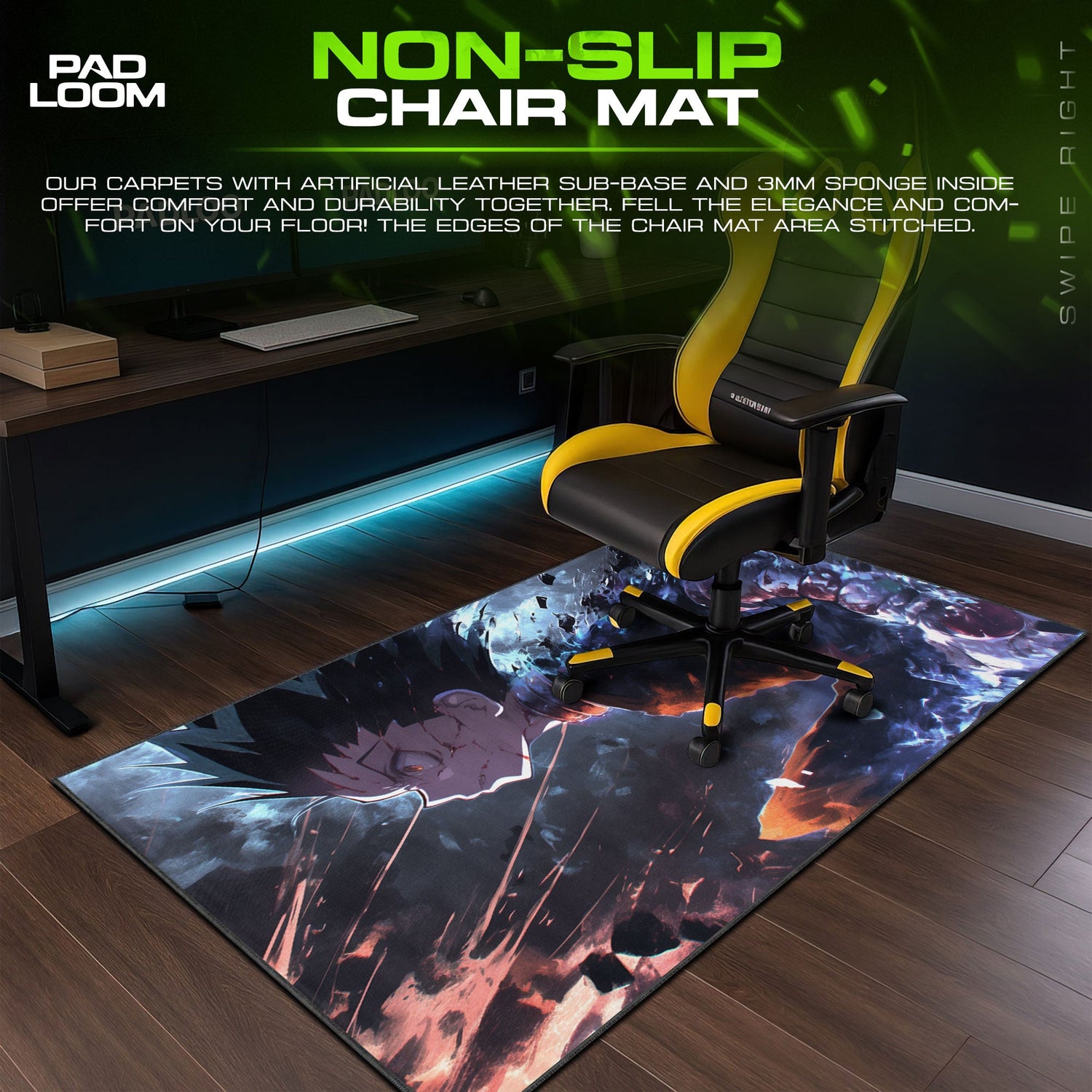 Gon Rage Mode Mouse Pad, Hunter x Hunter Gaming Desk Mat Padloom