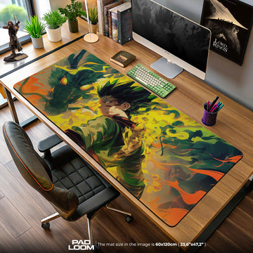 Gon Transformation Mouse Pad, Hunter x Hunter Anime Gaming Desk Mat