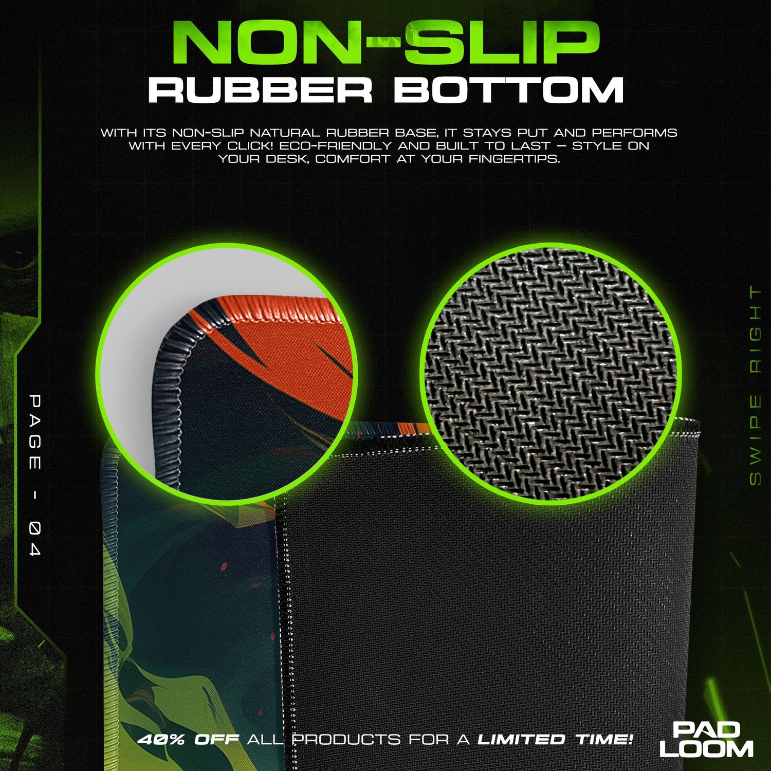 Gon Transformation Mouse Pad, Hunter x Hunter Anime Gaming Desk Mat Padloom