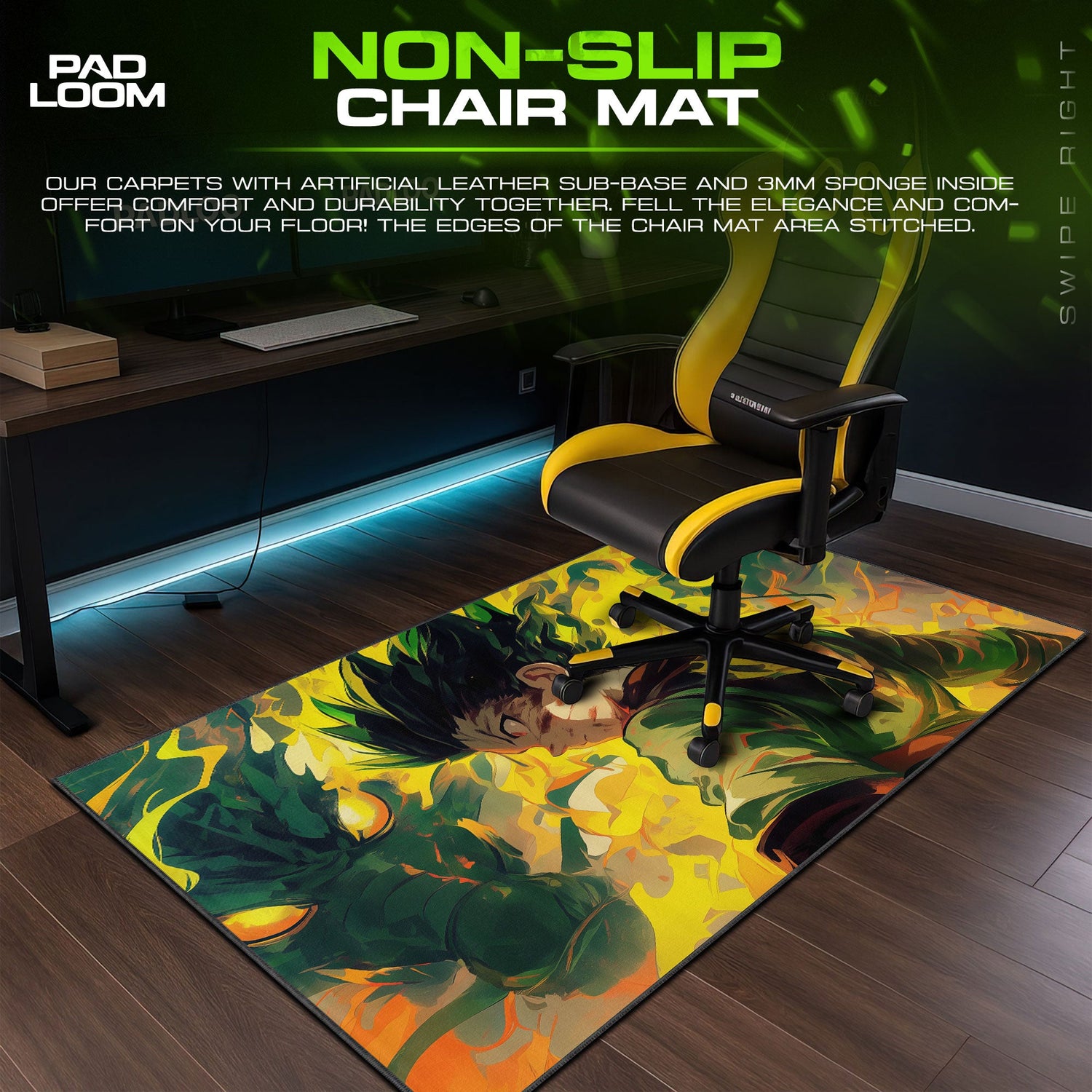 Gon Transformation Mouse Pad, Hunter x Hunter Anime Gaming Desk Mat Padloom