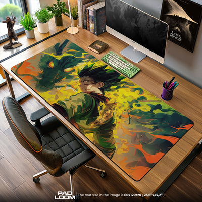 Gon Transformation Mouse Pad, Hunter x Hunter Anime Gaming Desk Mat