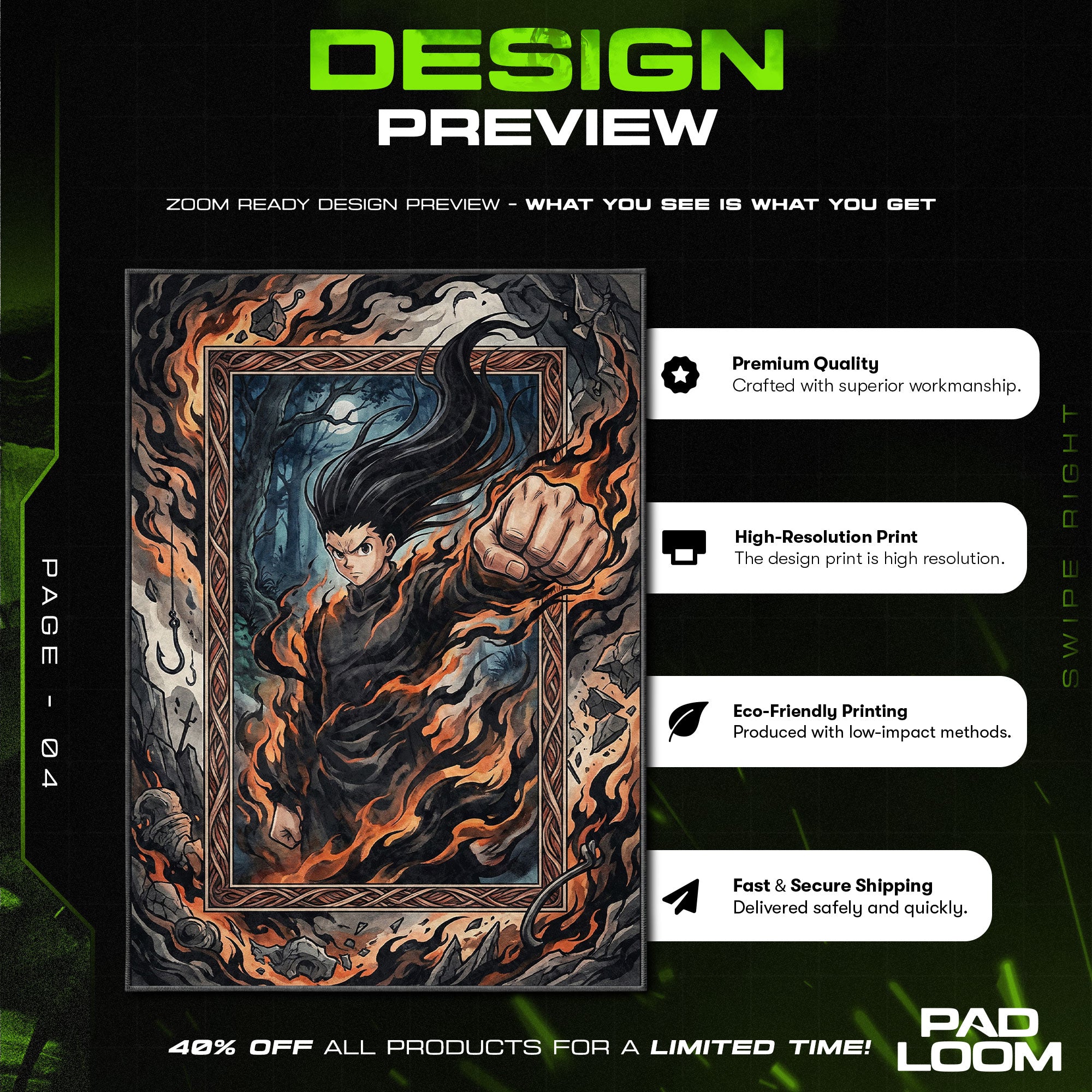 Chair character design printed on rug