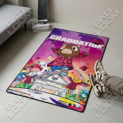 Graduation Bear Rug - Shaped Man Cave Area Rug