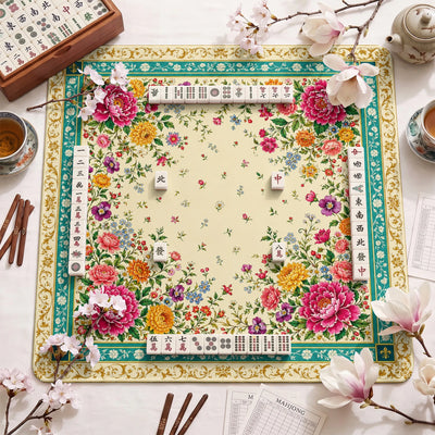 Grandmillennial Bouquet Mahjong-Matte - Mah-Jongg Matte