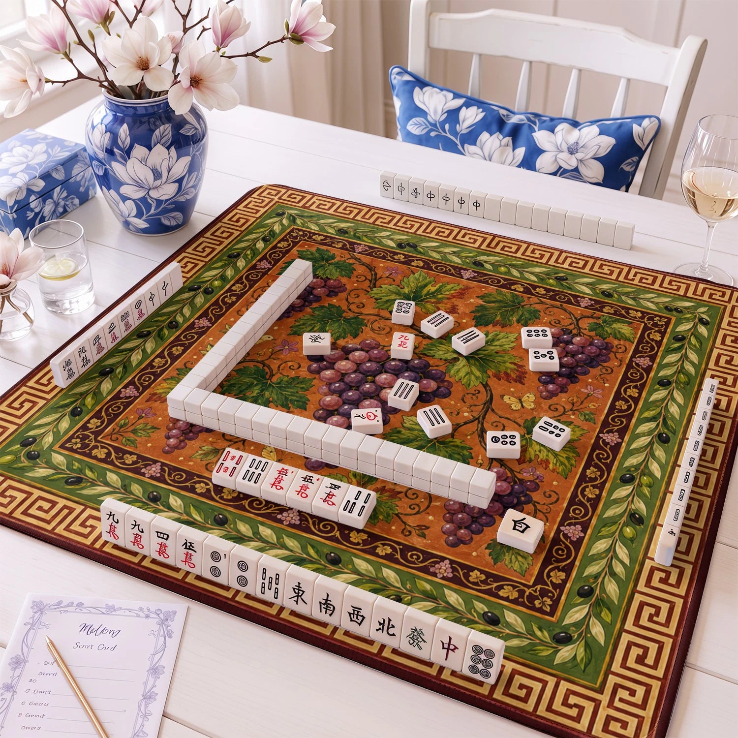 Grapevine mahjong mat – M (60x60 cm) and L (81x81 cm) sizes