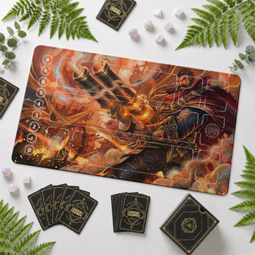 Graves Powderkeg Riftbound TCG playmat – zone-free full-art League of Legends game mat