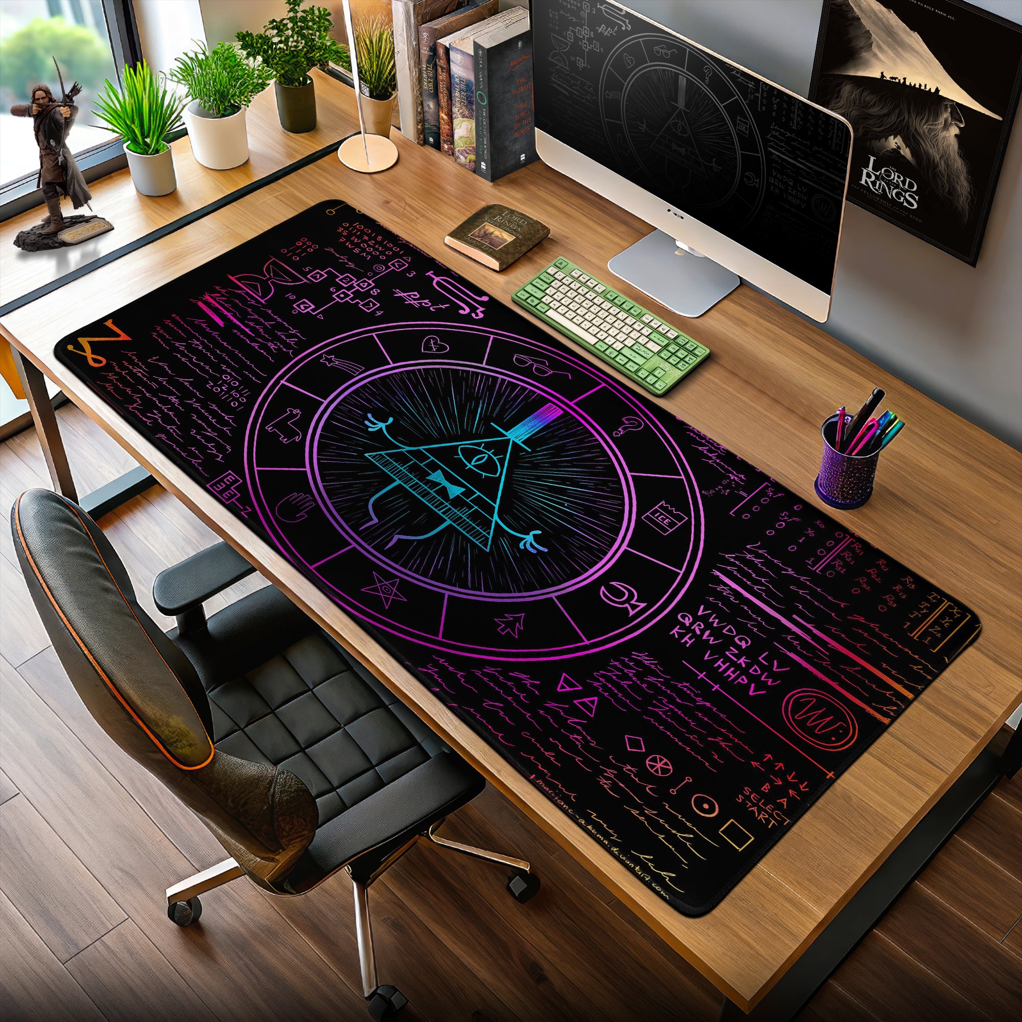 Gravity Falls Bill Cipher Mouse Pad – Mystery Desk Mat