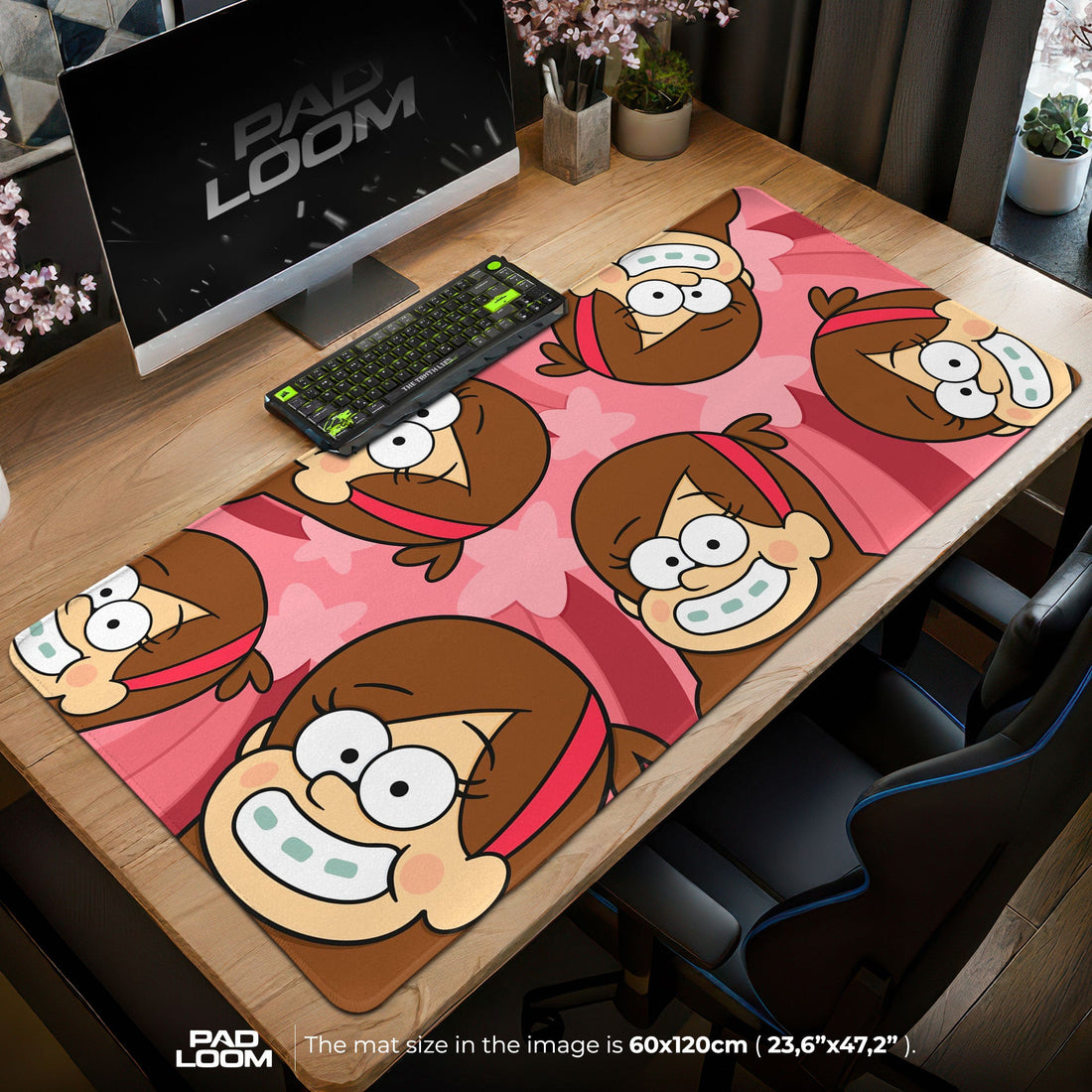 Gravity Falls Mabel Mouse Pad - Smile Squad Anime Desk Mat Padloom