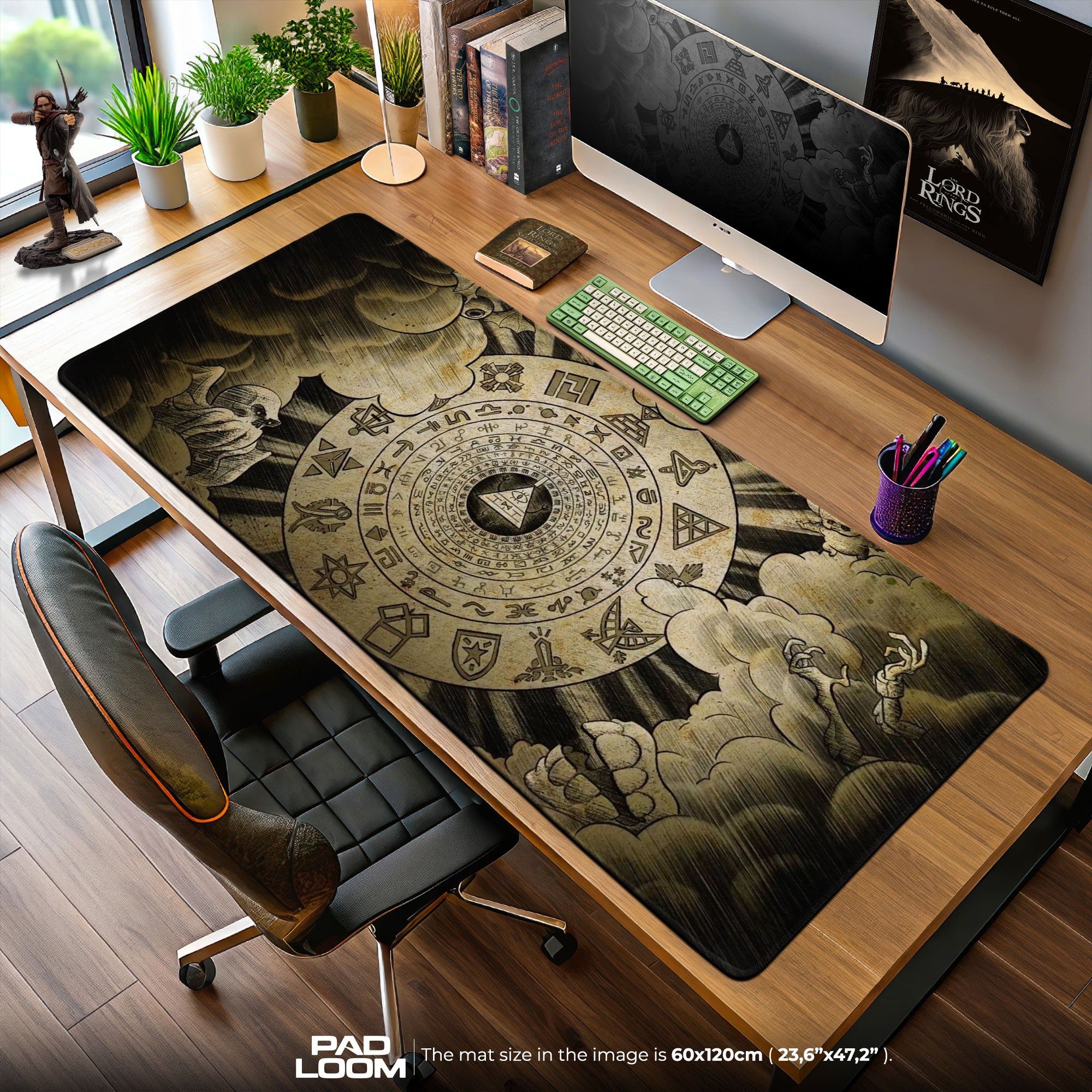 Gravity Falls Mouse Pad, Bill Cipher Wheel Disney Desk Mat