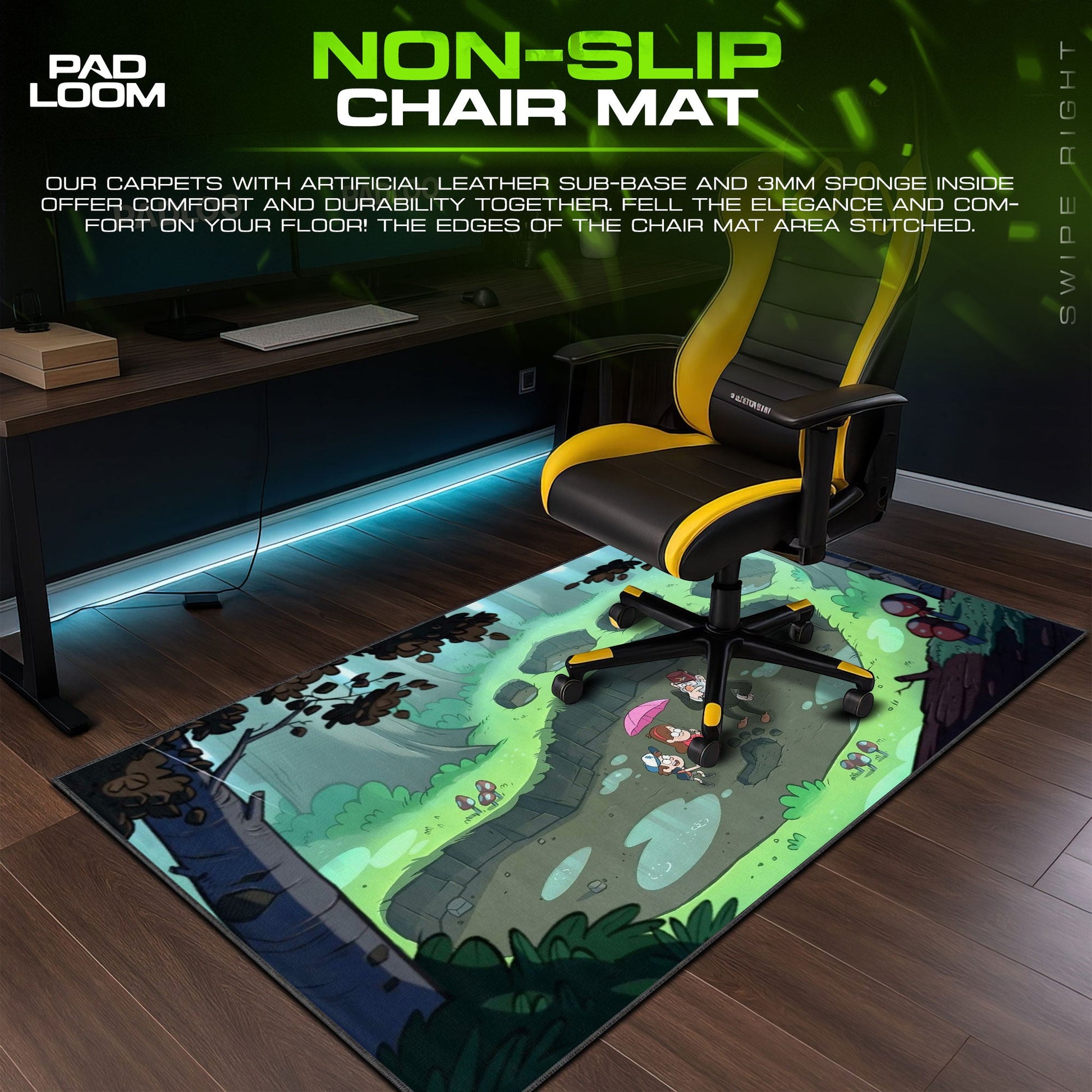 Gravity Falls Mouse Pad - Mystery Shack Anime Desk Mat Padloom
