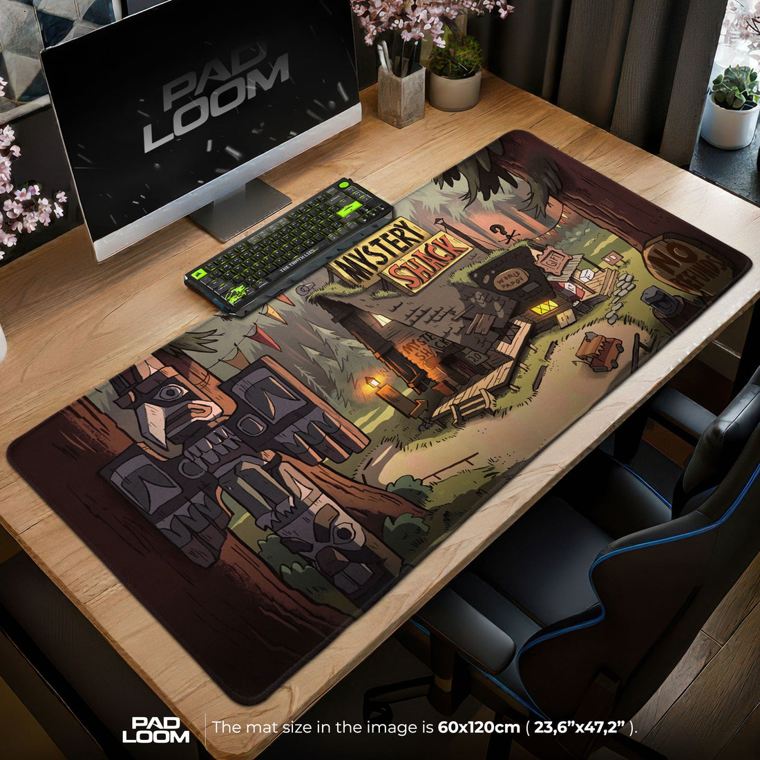 Gravity Falls Mystery Shack Mouse Pad - Forest Lodge Desk Mat Padloom