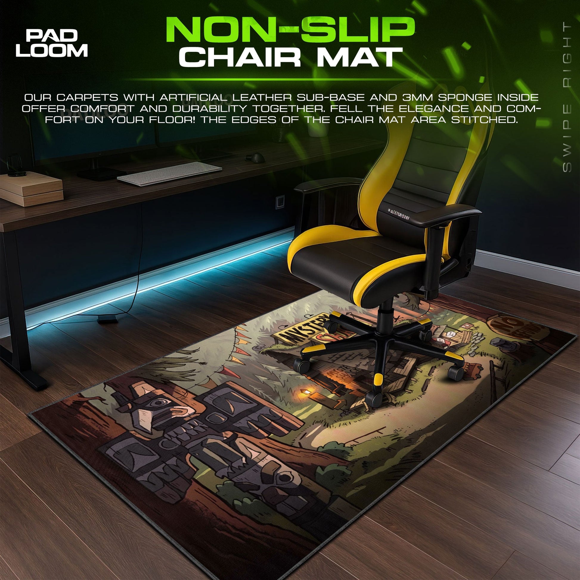 Gravity Falls Mystery Shack Mouse Pad - Forest Lodge Desk Mat Padloom