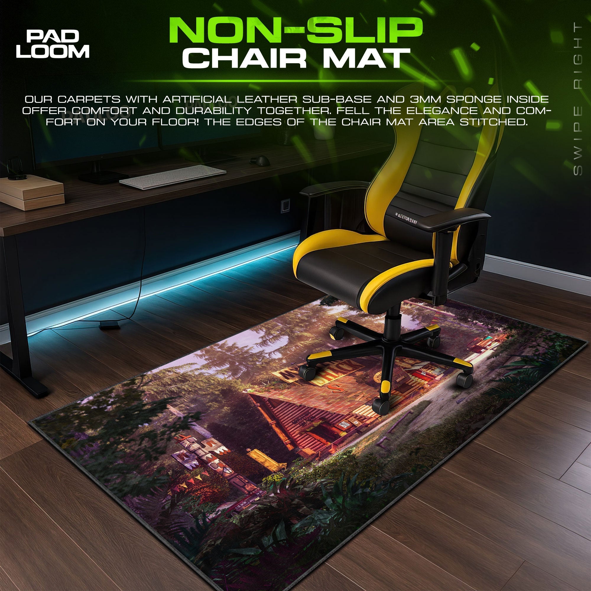Gravity Falls Mystery Shack Mouse Pad - Retro Forest Desk Mat Padloom