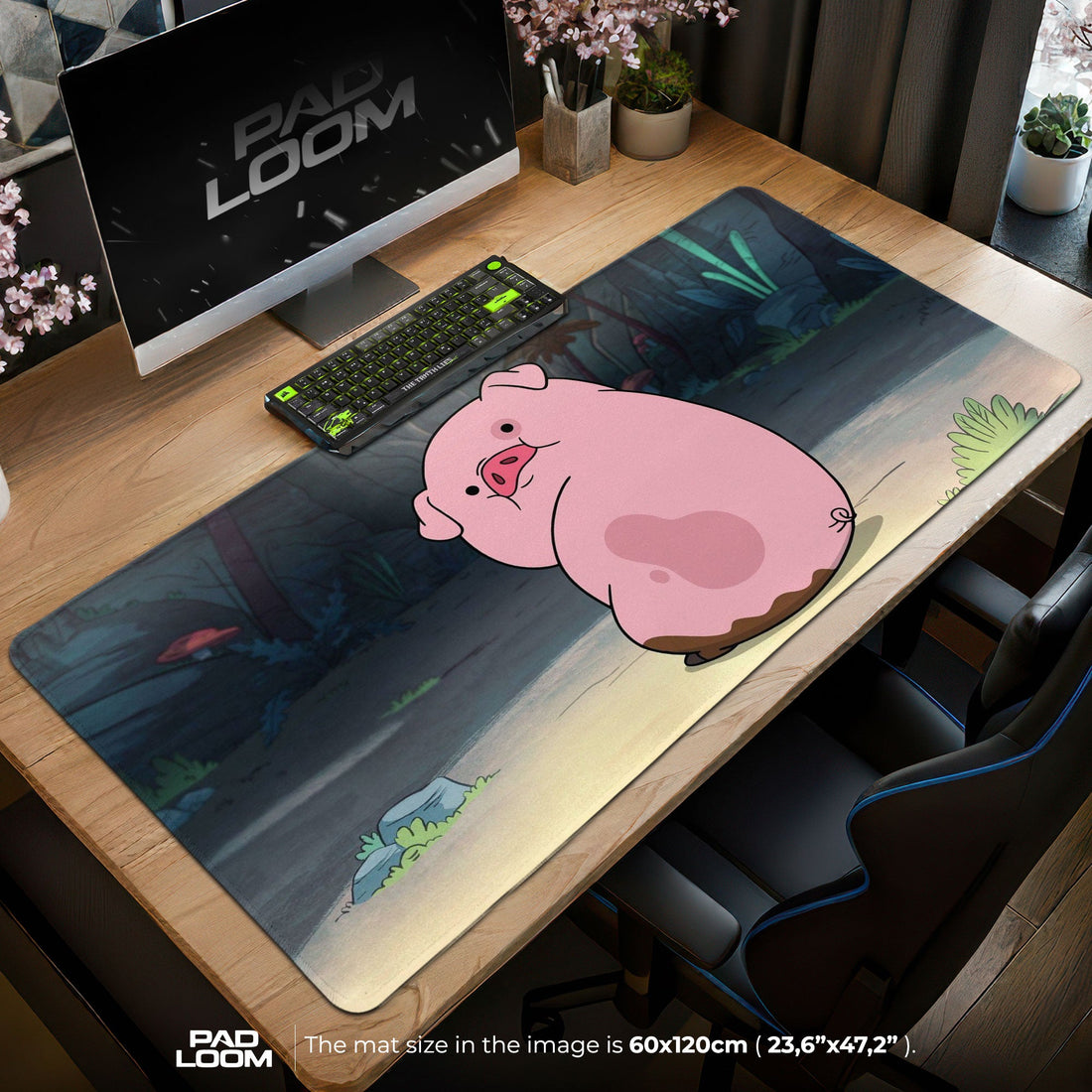 Gravity Falls Waddles Mouse Pad - Forest Friend Anime Desk Mat Padloom