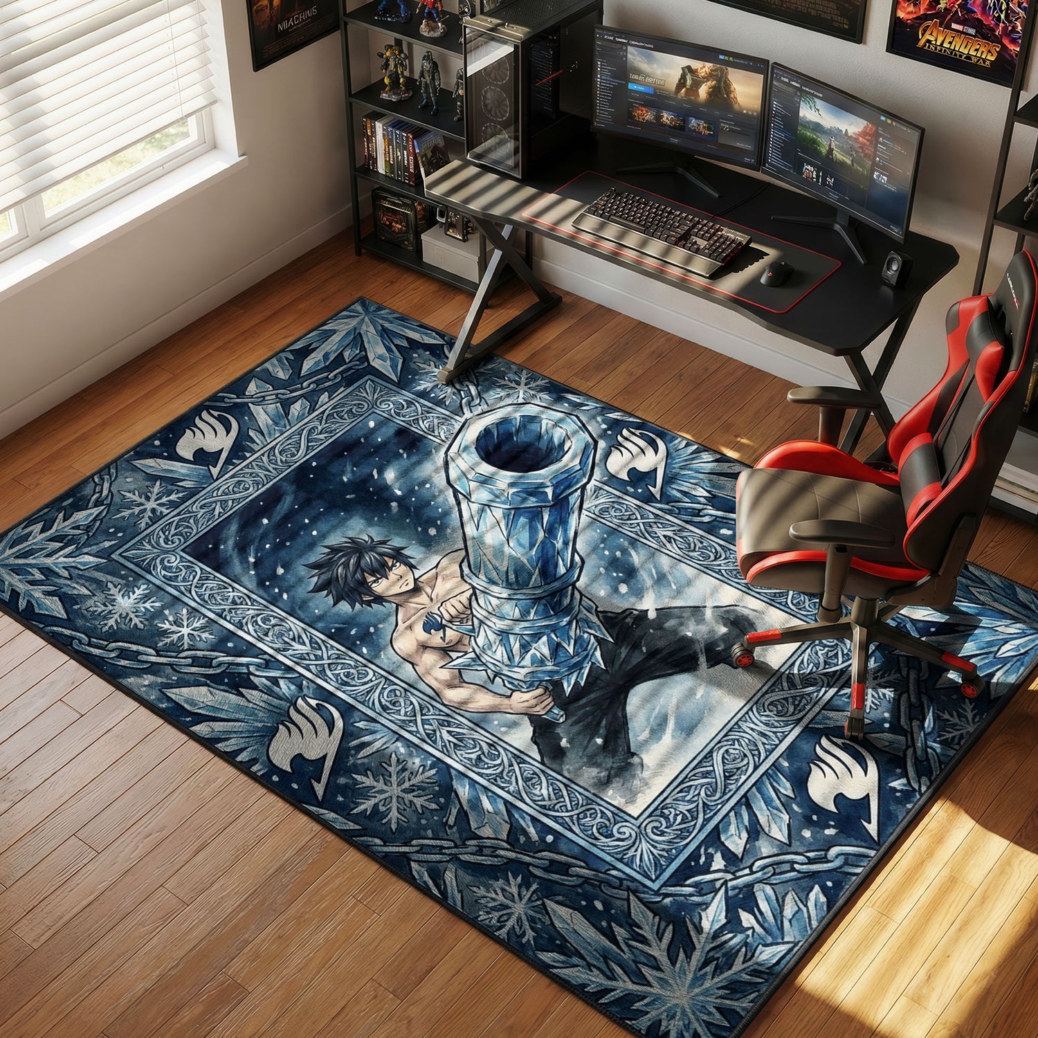 Gray Fullbuster Ice Cannon Fairy Tail Chair rug — main product view