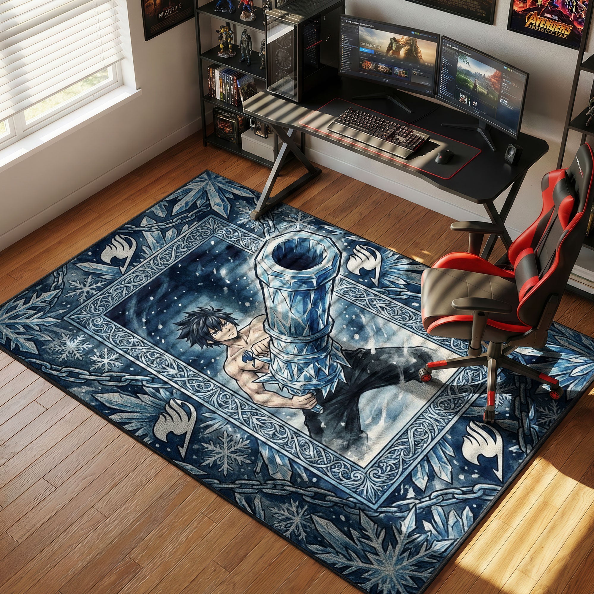 Gray Fullbuster Ice Cannon Fairy Tail Chair rug — main product view