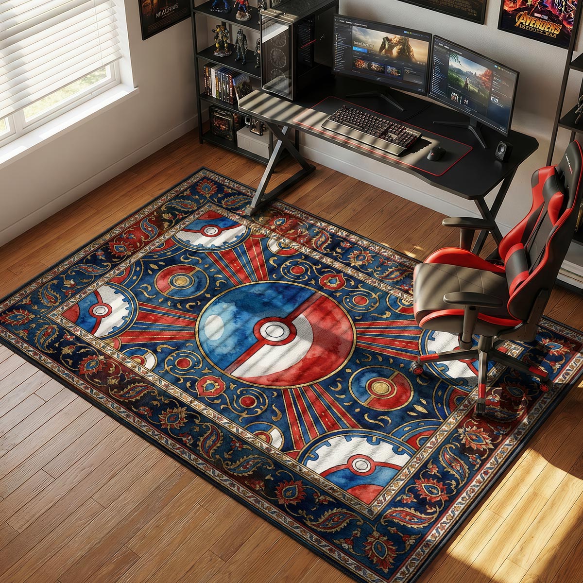 Great Ball Pokémon Chair rug — main product view