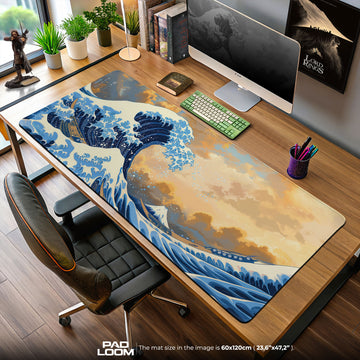Große Welle Hokusai Kunst Mauspad, Schreibtischmatte