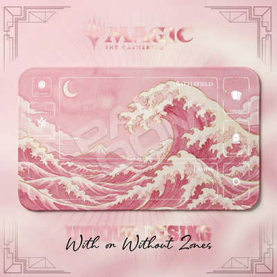 Great Wave Pink Playmat - MTG Magic Mat