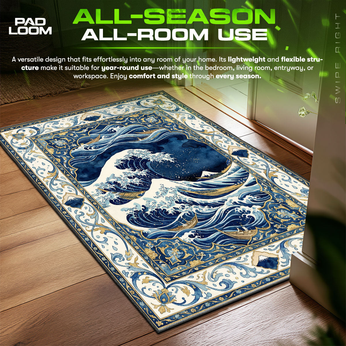 Detailed close-up of Great rug pattern
