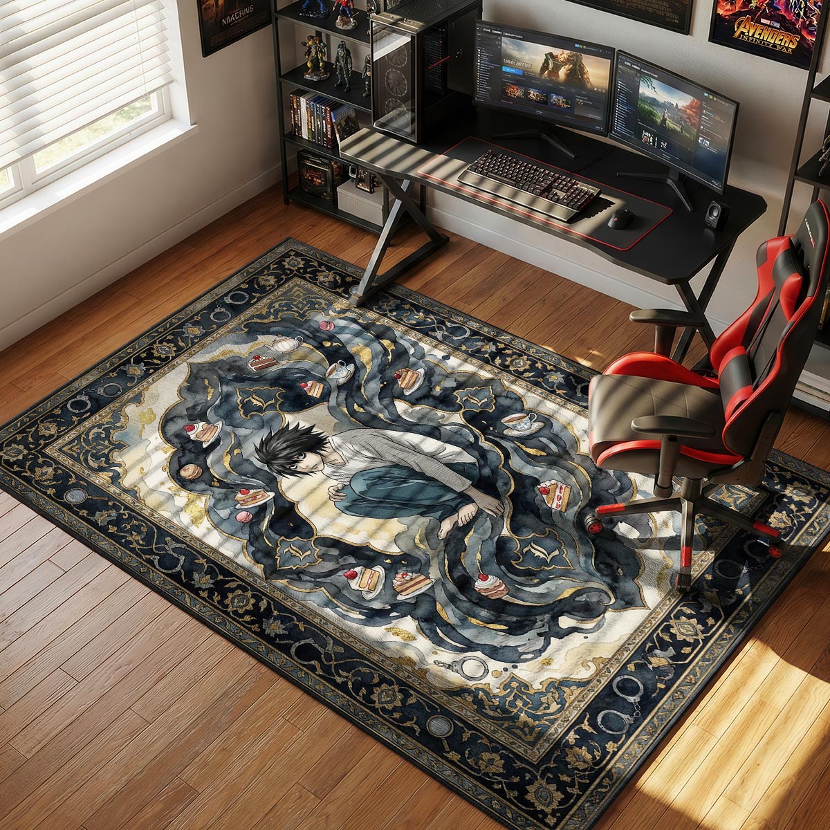 Größter Detektiv L Teppich - Death Note Stuhlmatte