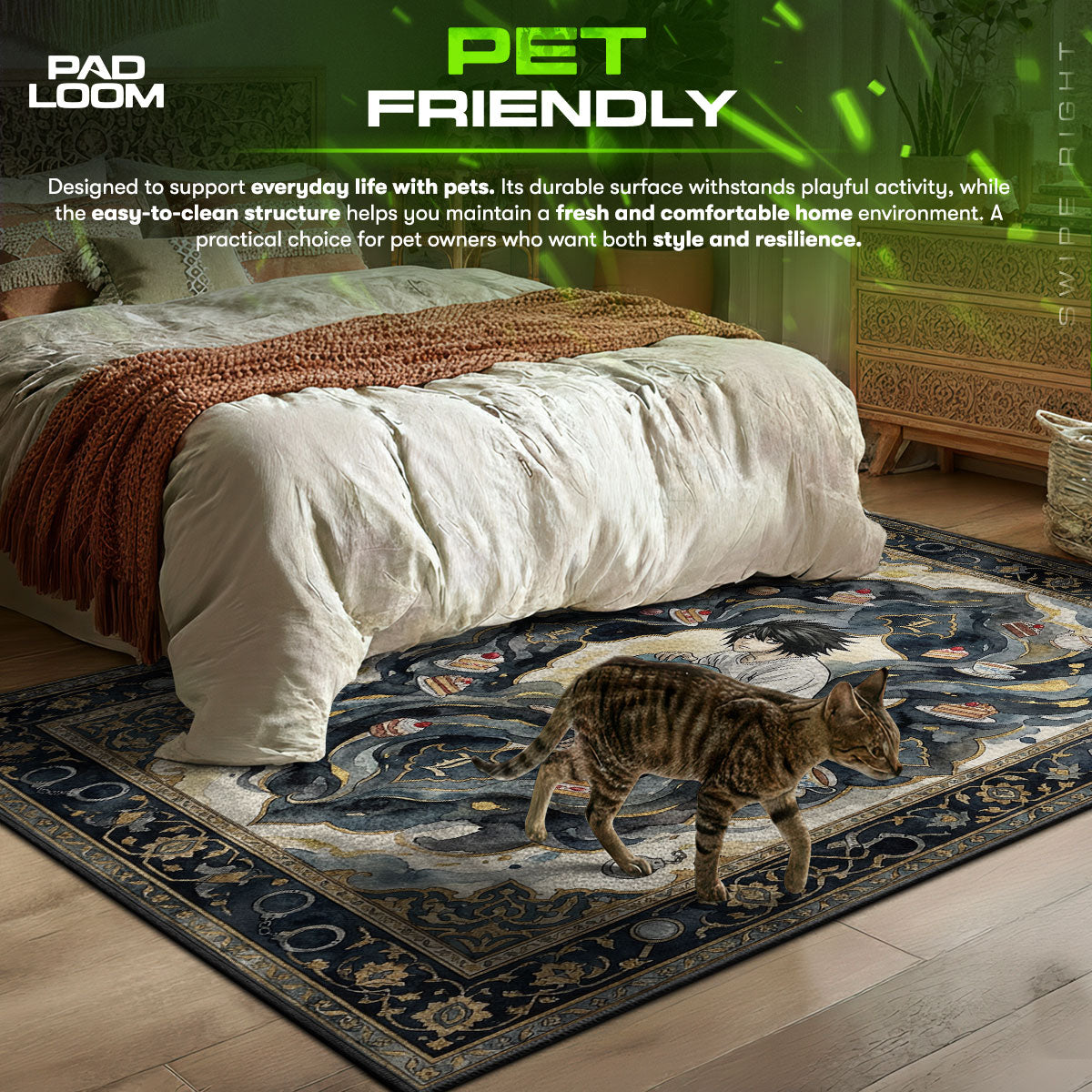 Größter Detektiv L Teppich - Death Note Stuhlmatte