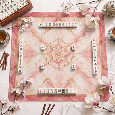 Green Aztec Sun Mahjong Mat - Mah Jongg Mat