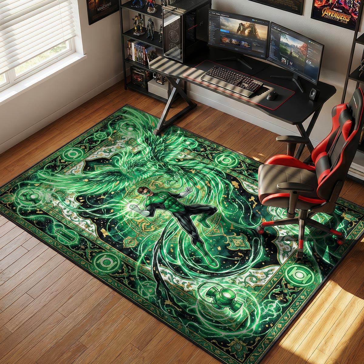 Green Lantern Power Construct DC Comics Room rug — main product view