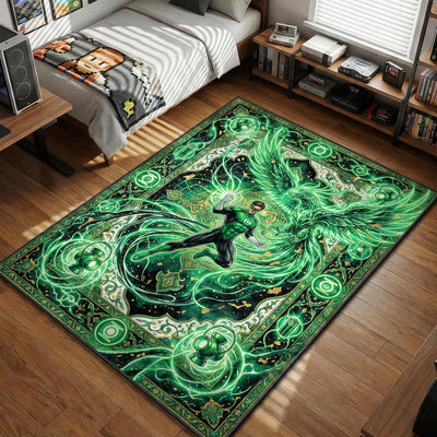 Green Lantern Power Construct Rug - DC Comics Room Mat